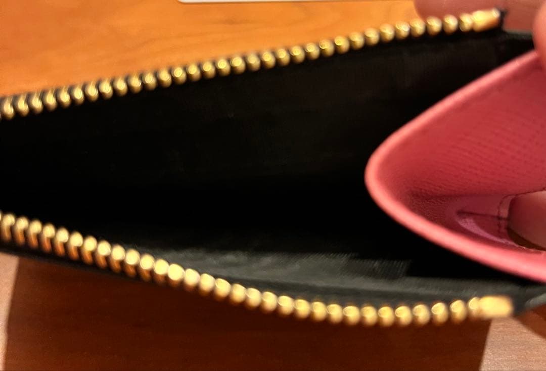 PRADA プラダ　サフィアーノ　カードケース　ロボット ブラック　ピンク