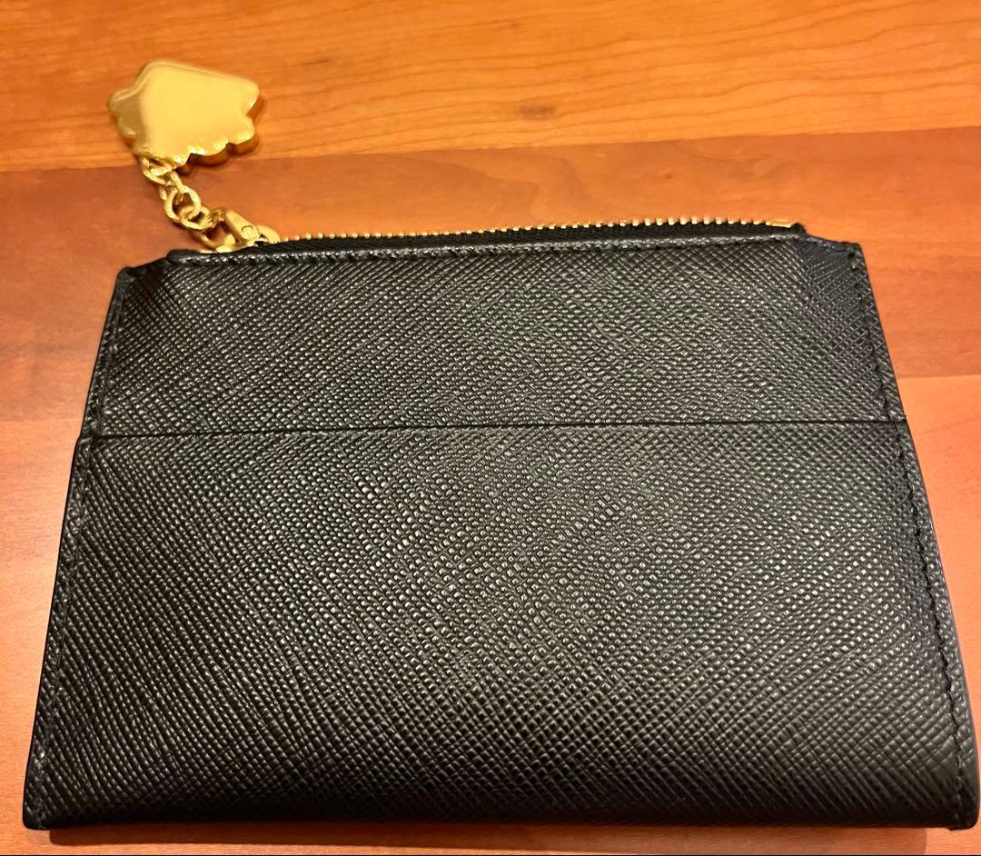 PRADA プラダ　サフィアーノ　カードケース　ロボット ブラック　ピンク