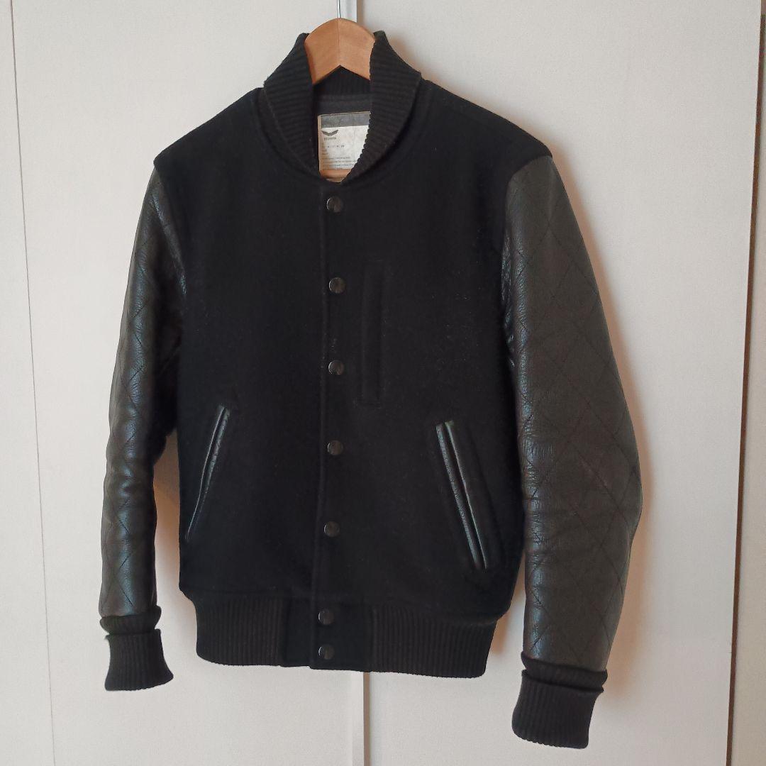 【S】BEDWIN ベドウィン　スタジャン　アワードジャケット　黒　レザー