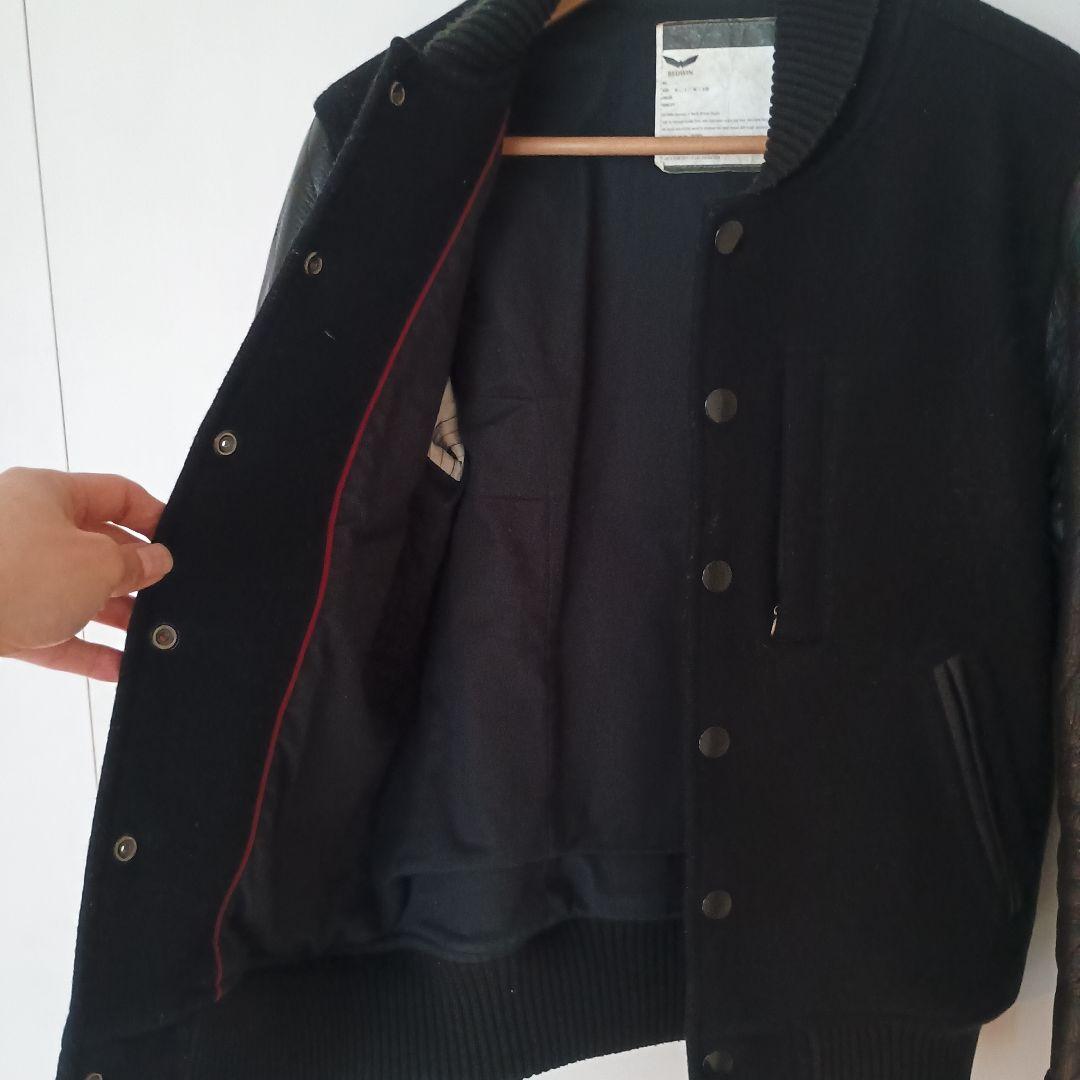 【S】BEDWIN ベドウィン　スタジャン　アワードジャケット　黒　レザー