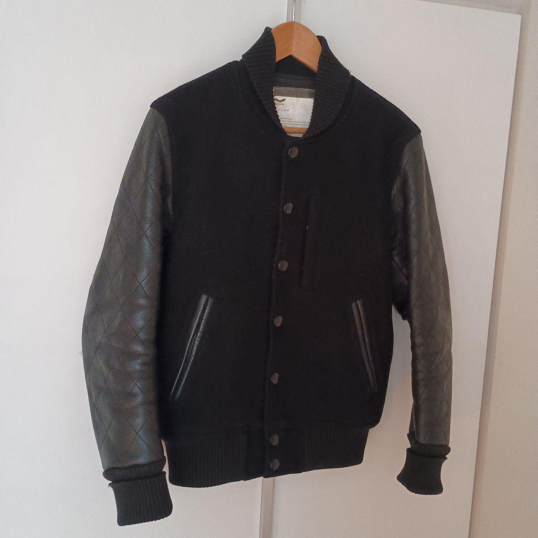 【S】BEDWIN ベドウィン　スタジャン　アワードジャケット　黒　レザー