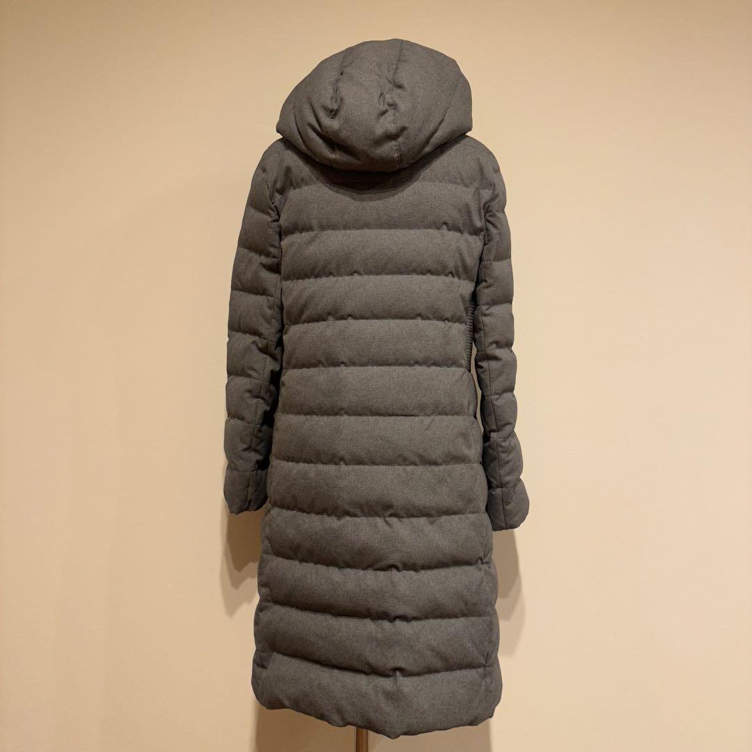 ポール・スチュワート ダウンコート フード付ロングコート グレー 2WAY