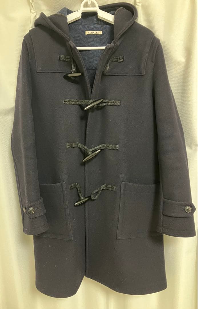 最高級AURALEE ネイビー ダッフルコート　3