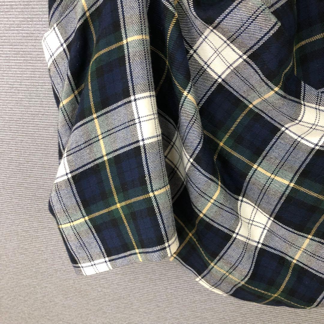 Vivienne Westwood ウール チェック 変形スカート 2 ネイビー