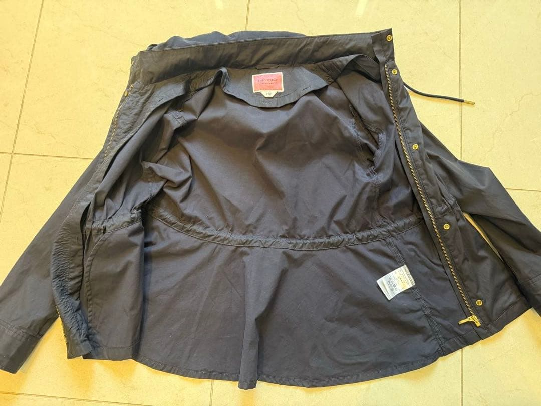 【ケイトスペード】紺フード付き3wayジャケットパーカー