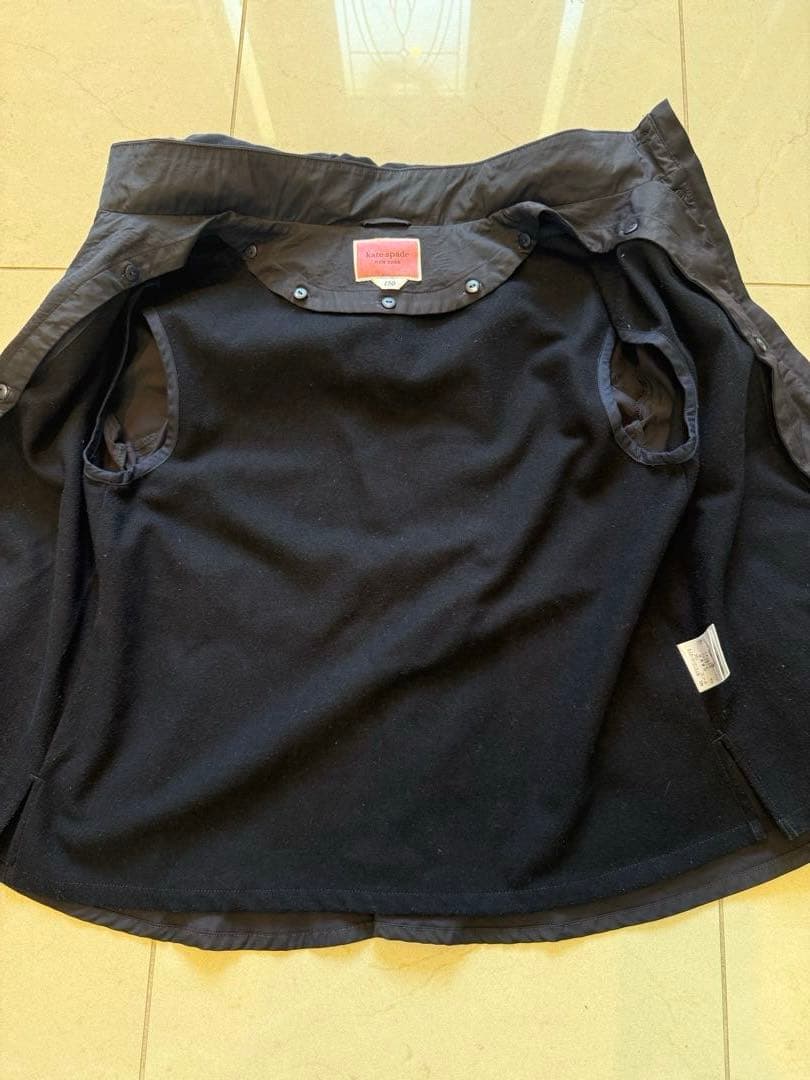 【ケイトスペード】紺フード付き3wayジャケットパーカー