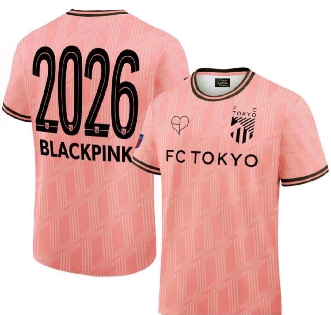 FC東京×BLACKPINK ピンク Tシャツ【XL】　ショッパー おまけ付き