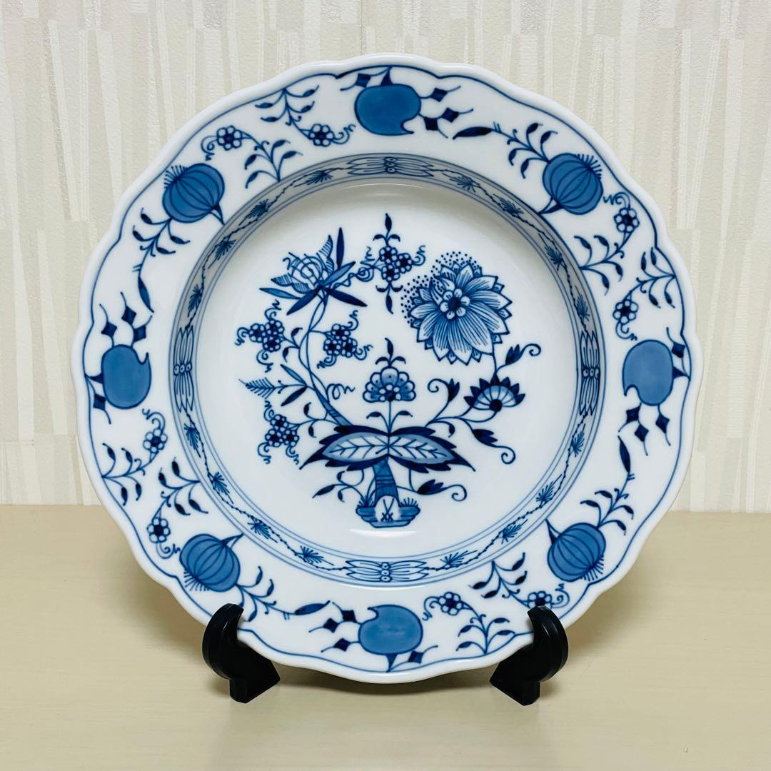 Meissen マイセン ブルーオニオン スーププレート 深皿 2枚セット