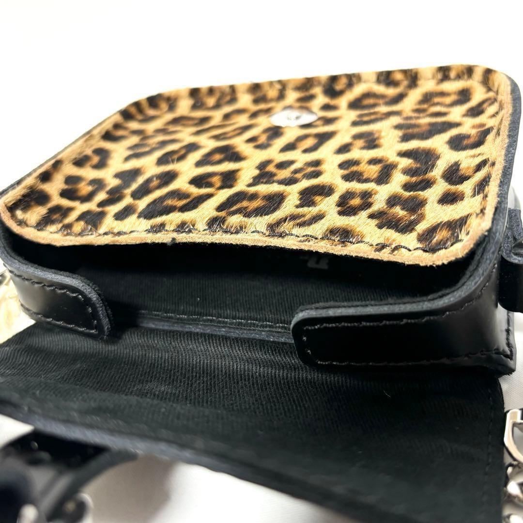 新品 ドクターマーチン 5インチ サッチェルバッグ ブラック レオパード 豹柄