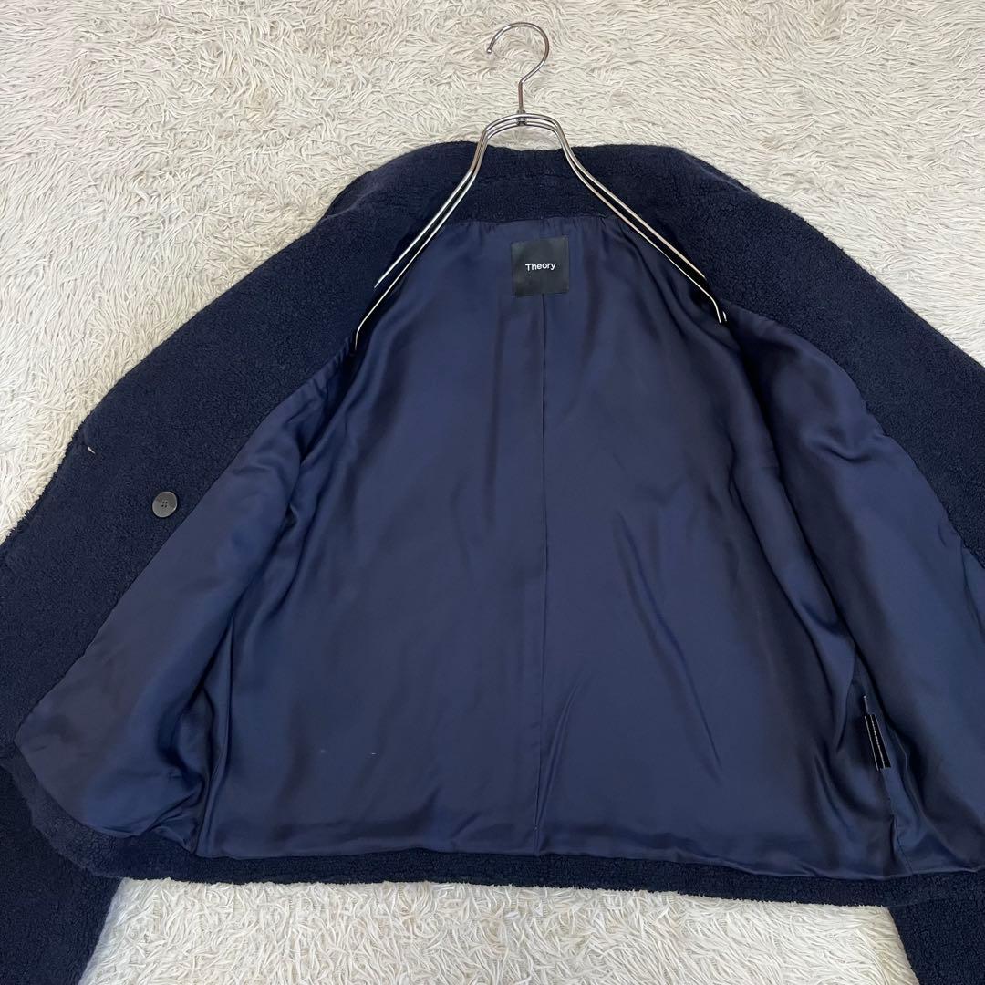 【極美品】セオリー 定価7万 22AW TEDDY FLEECE ボアPコート