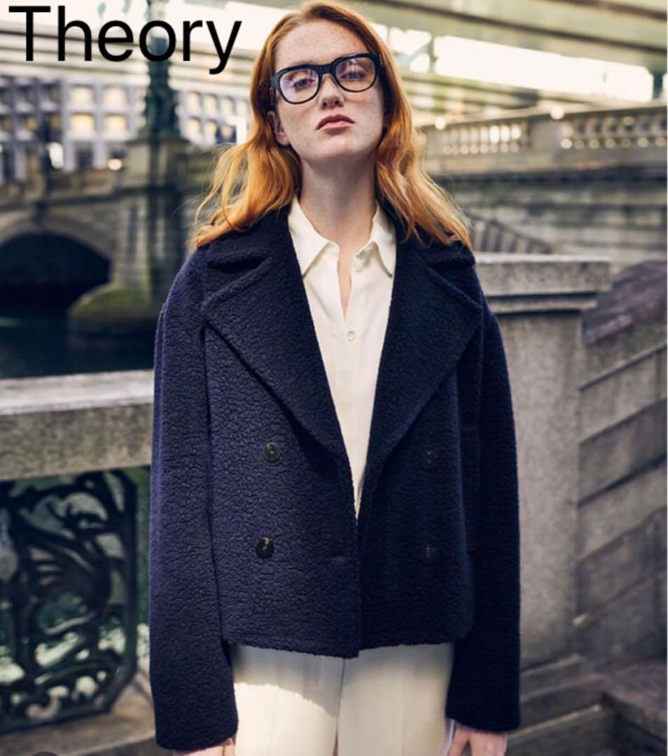 【極美品】セオリー 定価7万 22AW TEDDY FLEECE ボアPコート