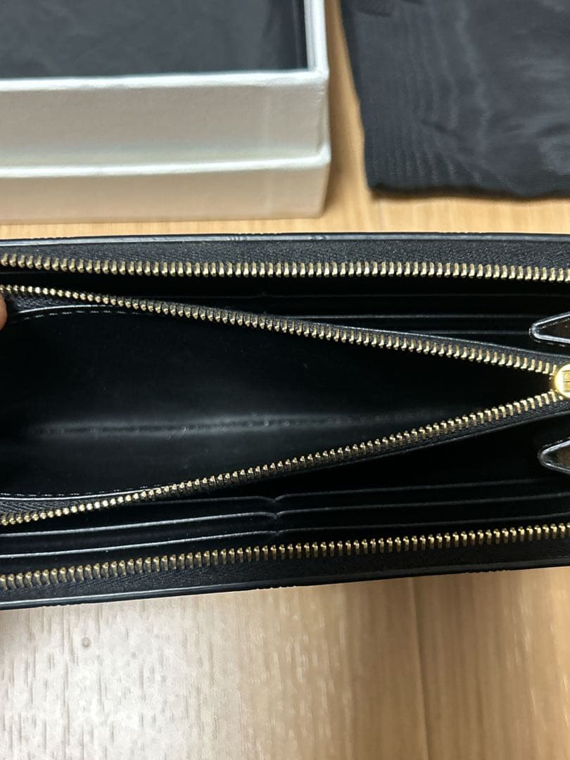 CELINE ブラックレザー 長財布