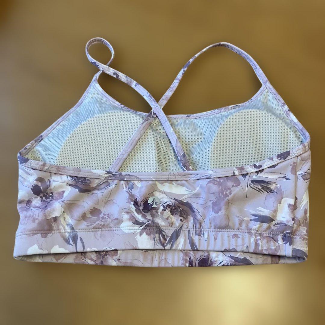 スカーラ　花柄ヨガウェアセット（ブラトップ＆レギンス）