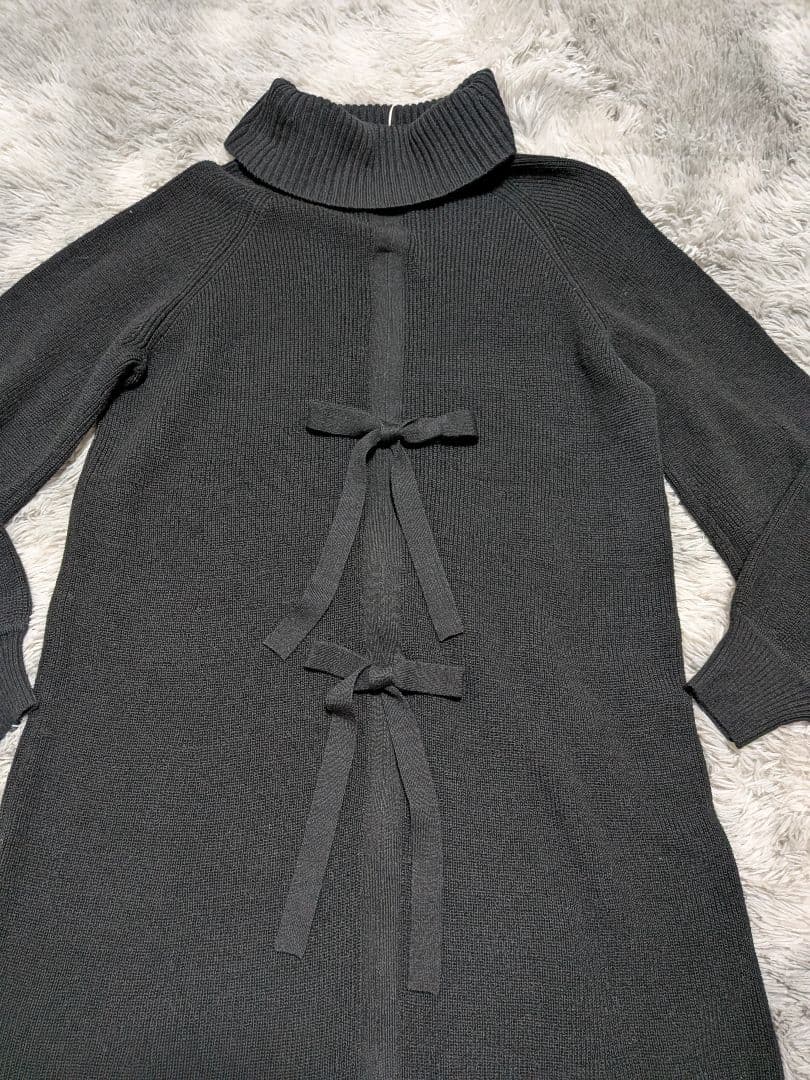 【新品】ブルーレーベルクレストブリッジ 　バックリボン　ニットワンピース