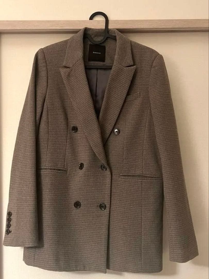 【値下げ】anuans ツイルダブルジャケット　MIX