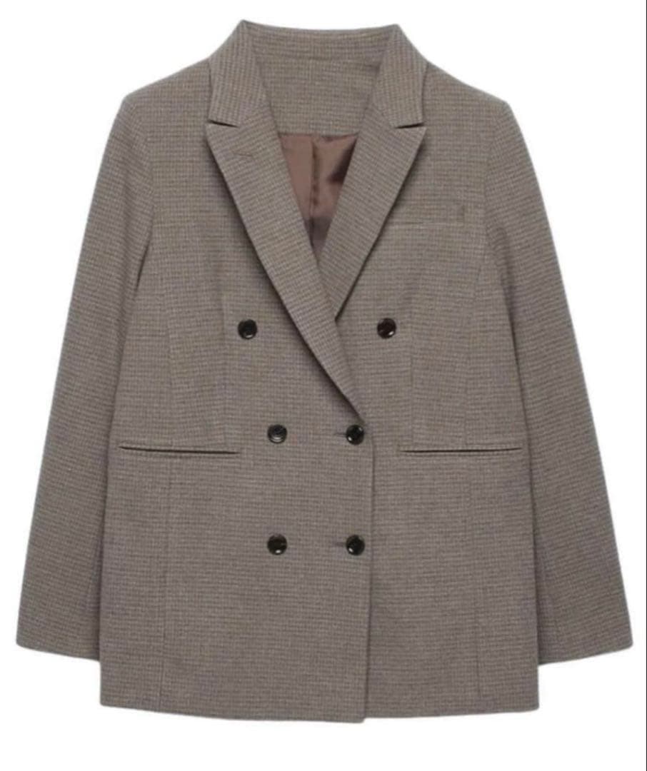 【値下げ】anuans ツイルダブルジャケット　MIX