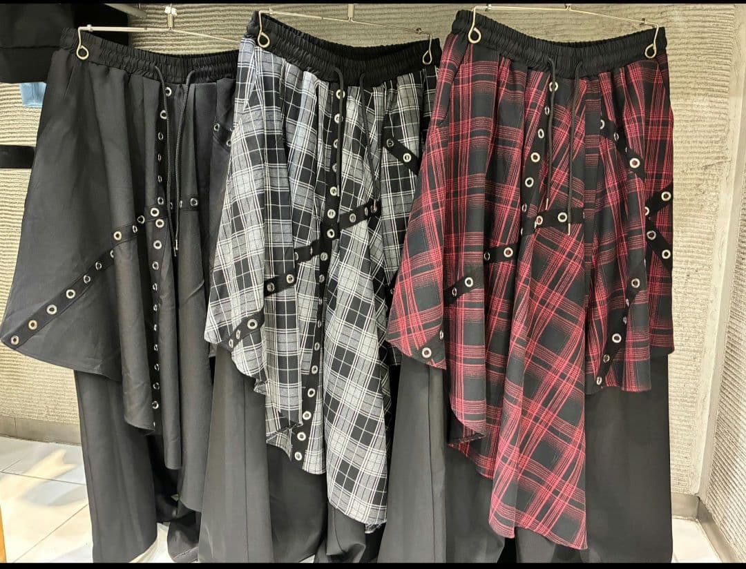 『PsychoNation』スカート付き袴パンツ/Redチェック/2026SC