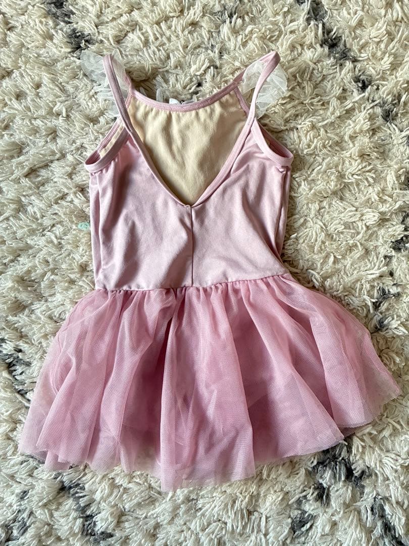 美品　チャコット　キッズ刺繍フリル付きレオタード　スカート付き　120サイズ