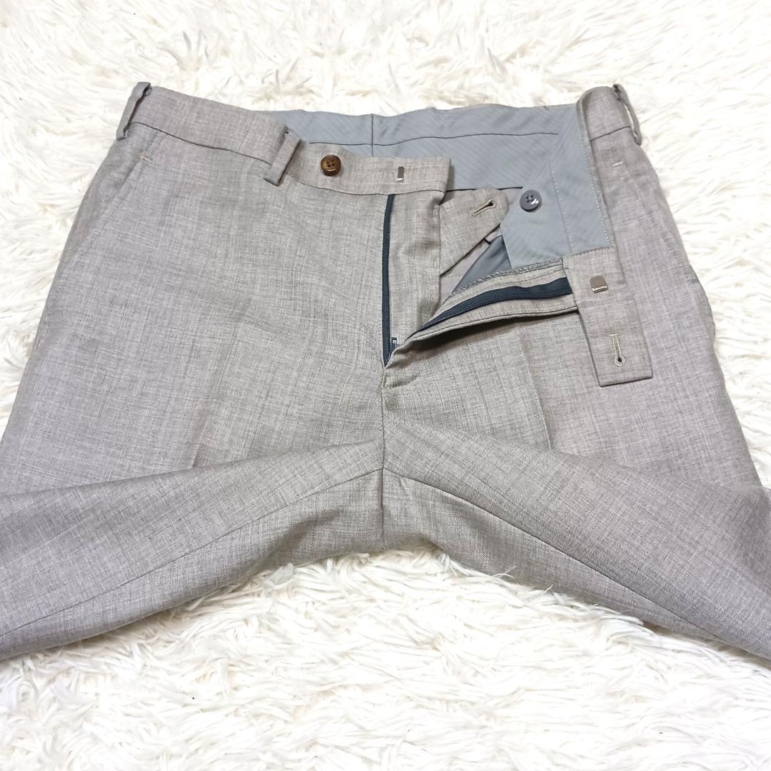 高級生地✨　銀座グローバルスタイル　スーツ　セットアップ　3ピース　グレー　S