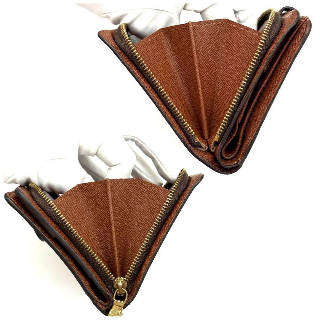 極上美品❣️ルイヴィトン モノグラム コンパクトジップ 財布　N30