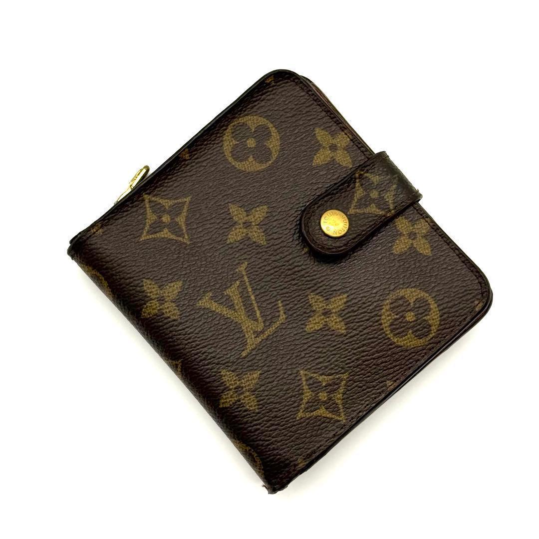極上美品❣️ルイヴィトン モノグラム コンパクトジップ 財布　N30