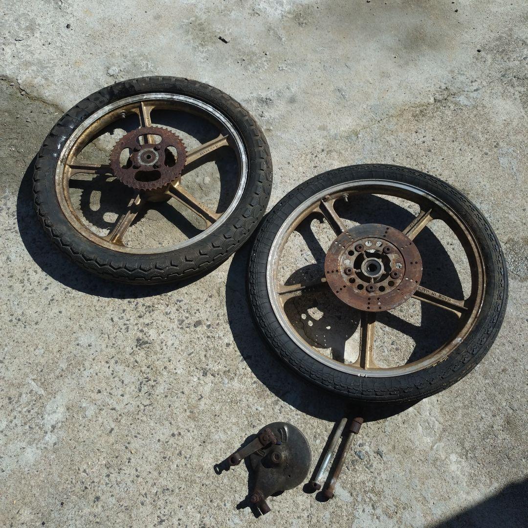 カワサキ　AR50 前後ホイールセット　AR80