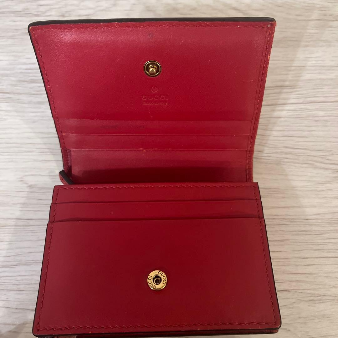 【あんしん鑑定】【限定価格】Gucci チェリー装飾 二つ折り財布