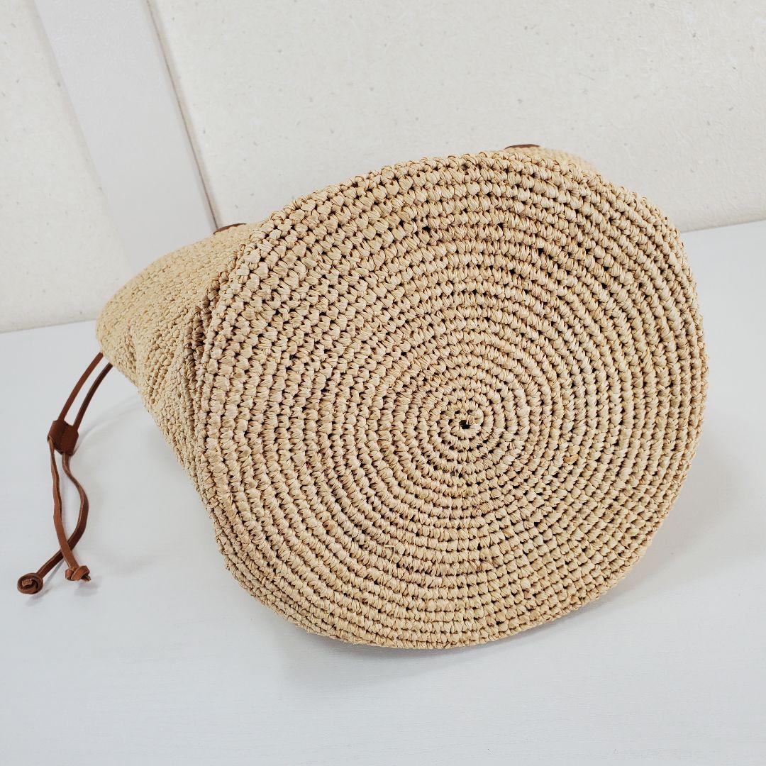 HELEN KAMINSKI ヘレンカミンスキー バケツ型 ラフィアトートバッグ