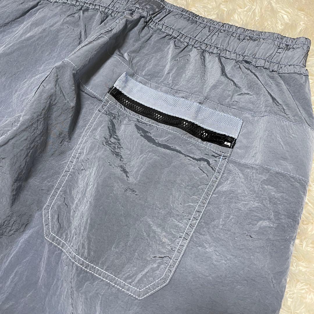 STONE  ナイロンメタル　カーゴパンツ　ライトブルー Lサイズ