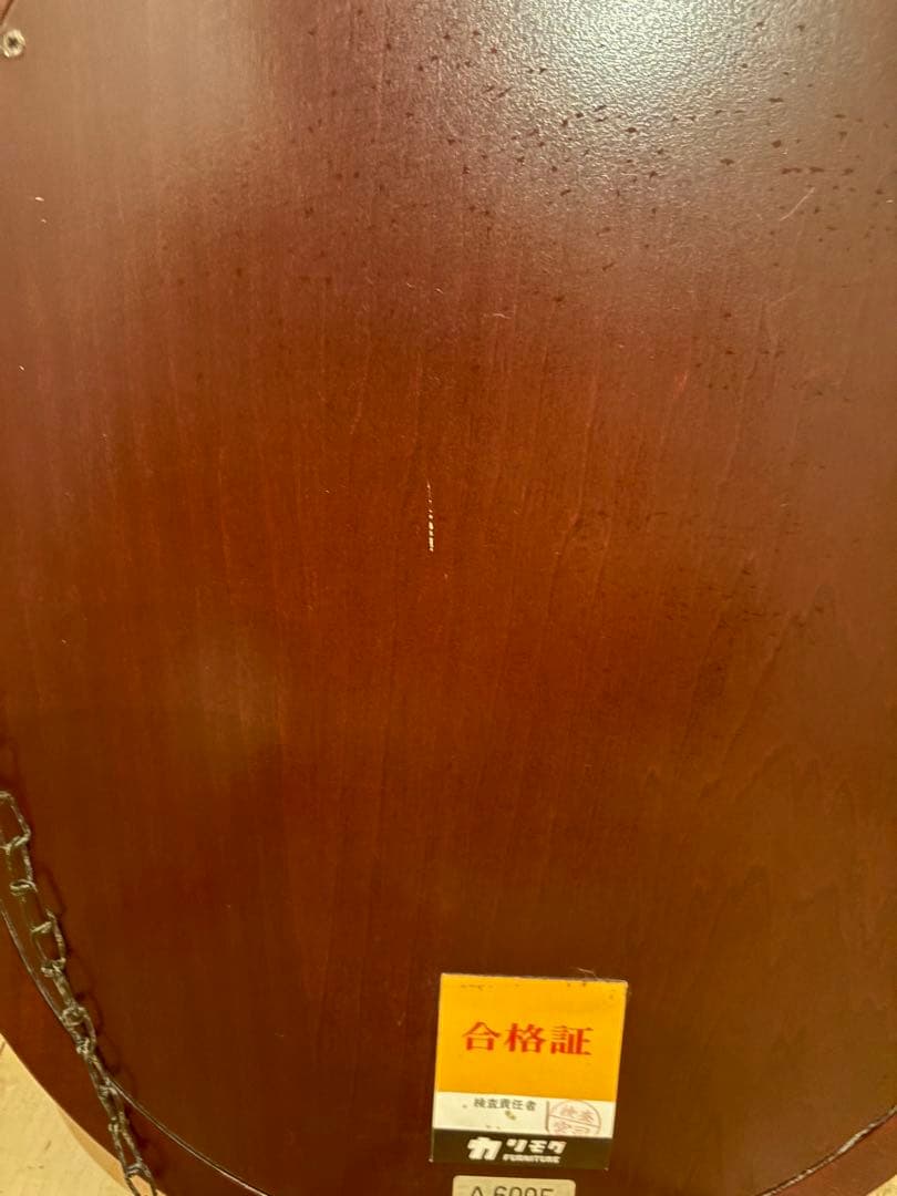 【美品】オールドカリモク karimoku オーバル ウォールミラー A6095