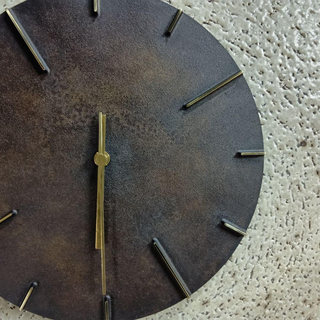 レムノス Lemnos Quaint クエィント 掛け時計 真鍮 斑紋黒染色