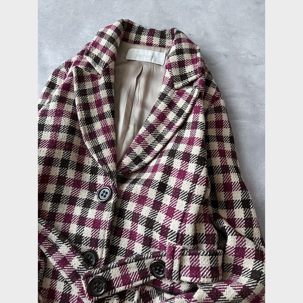 【りるるさま】キャシャレル カシミヤ ウール コート A1