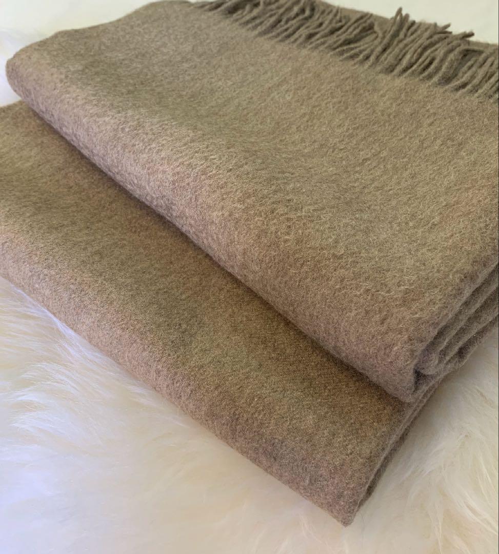 極上カシミヤ100%☆大判 ストール☆ 杢ブラウン