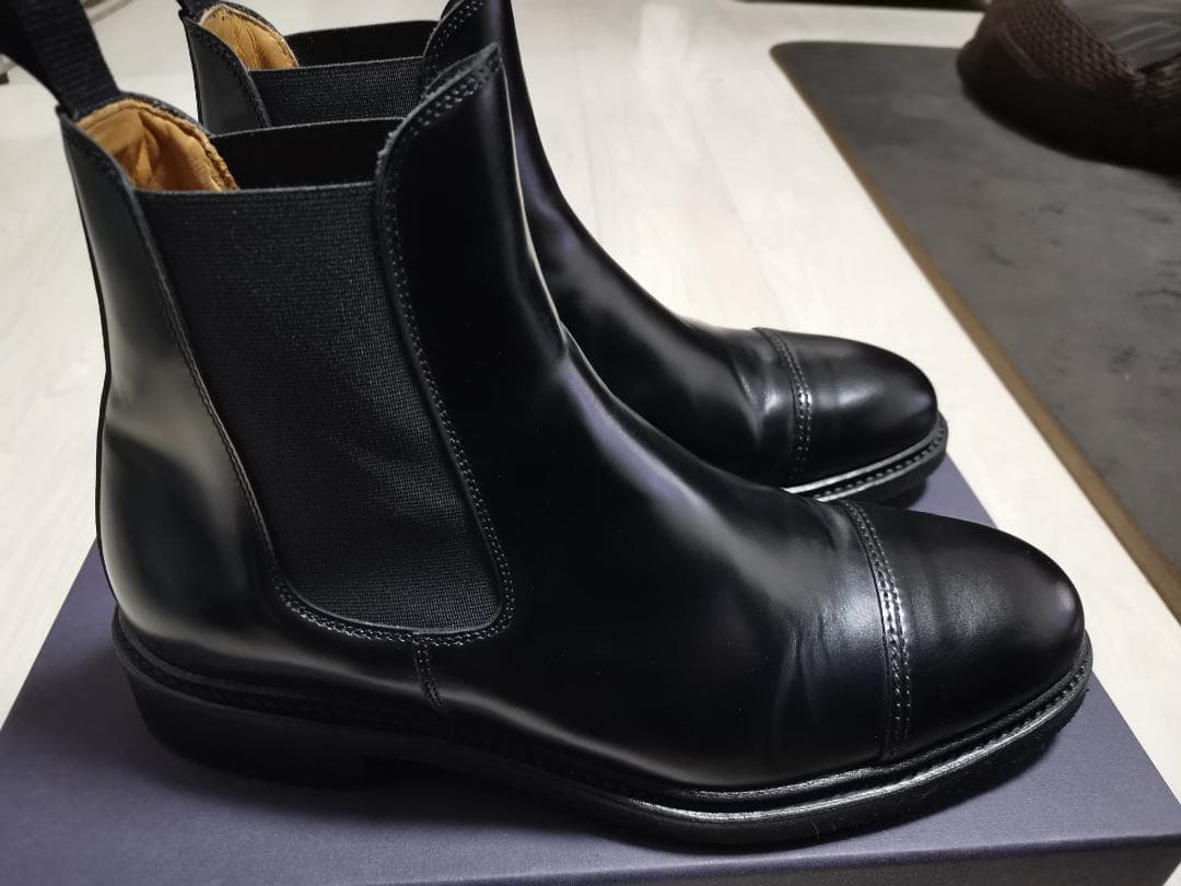 Berwick1707 サイドゴアブーツ 632ROMLBK ブラック UK8