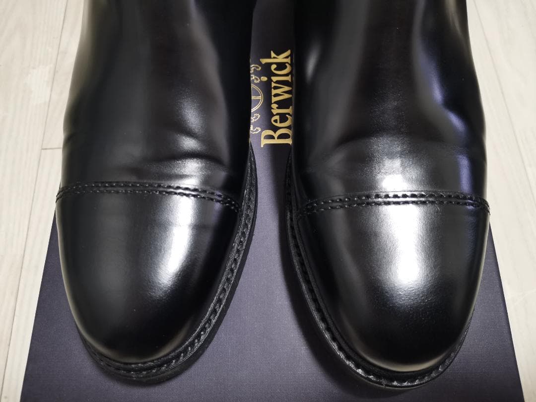 Berwick1707 サイドゴアブーツ 632ROMLBK ブラック UK8