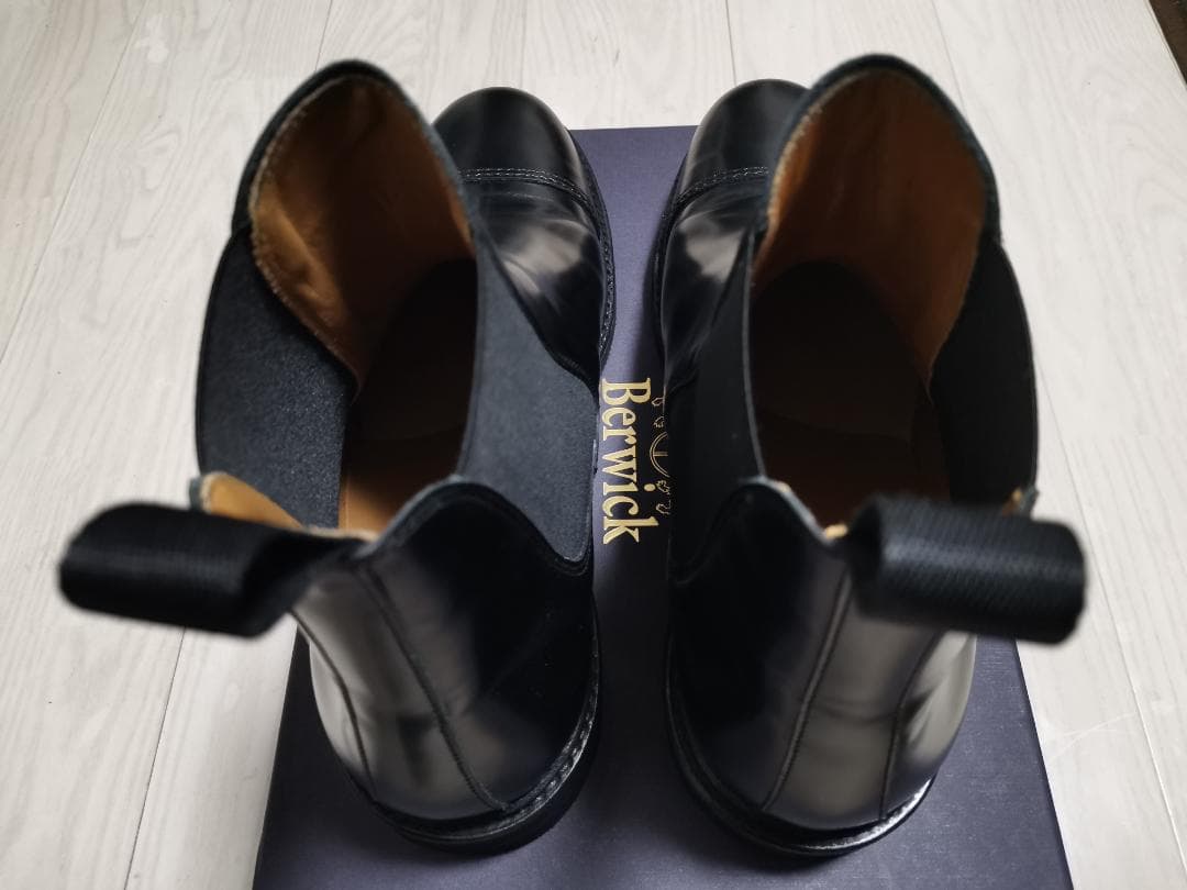 Berwick1707 サイドゴアブーツ 632ROMLBK ブラック UK8