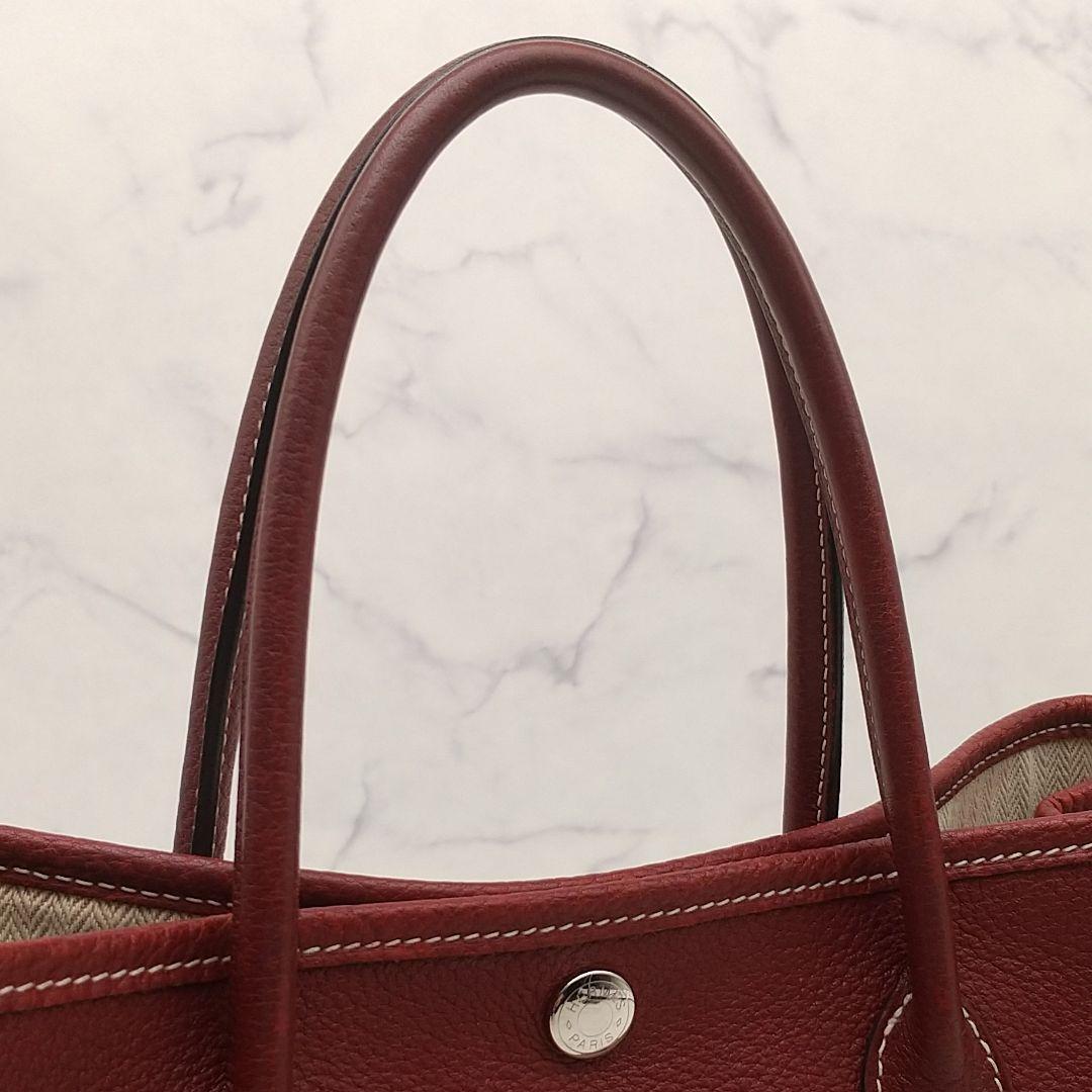 エルメス　ガーデンパーティ　TPM　ネゴンダ　ルージュアッシュ レッド系　□K