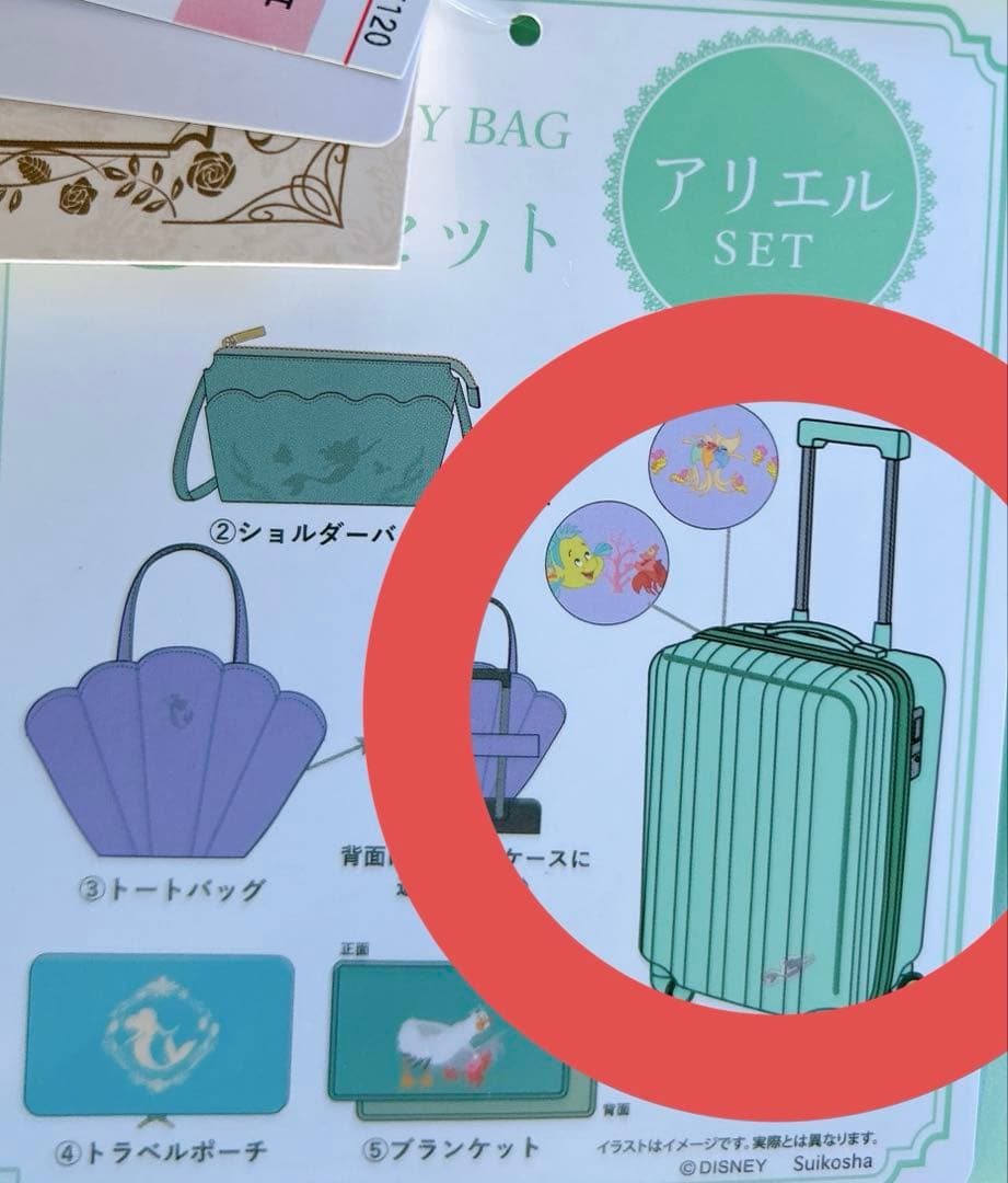 グ*ん様 【匿名配送】しまむら ディズニー ちはる コラボ アリエル キャリーケ