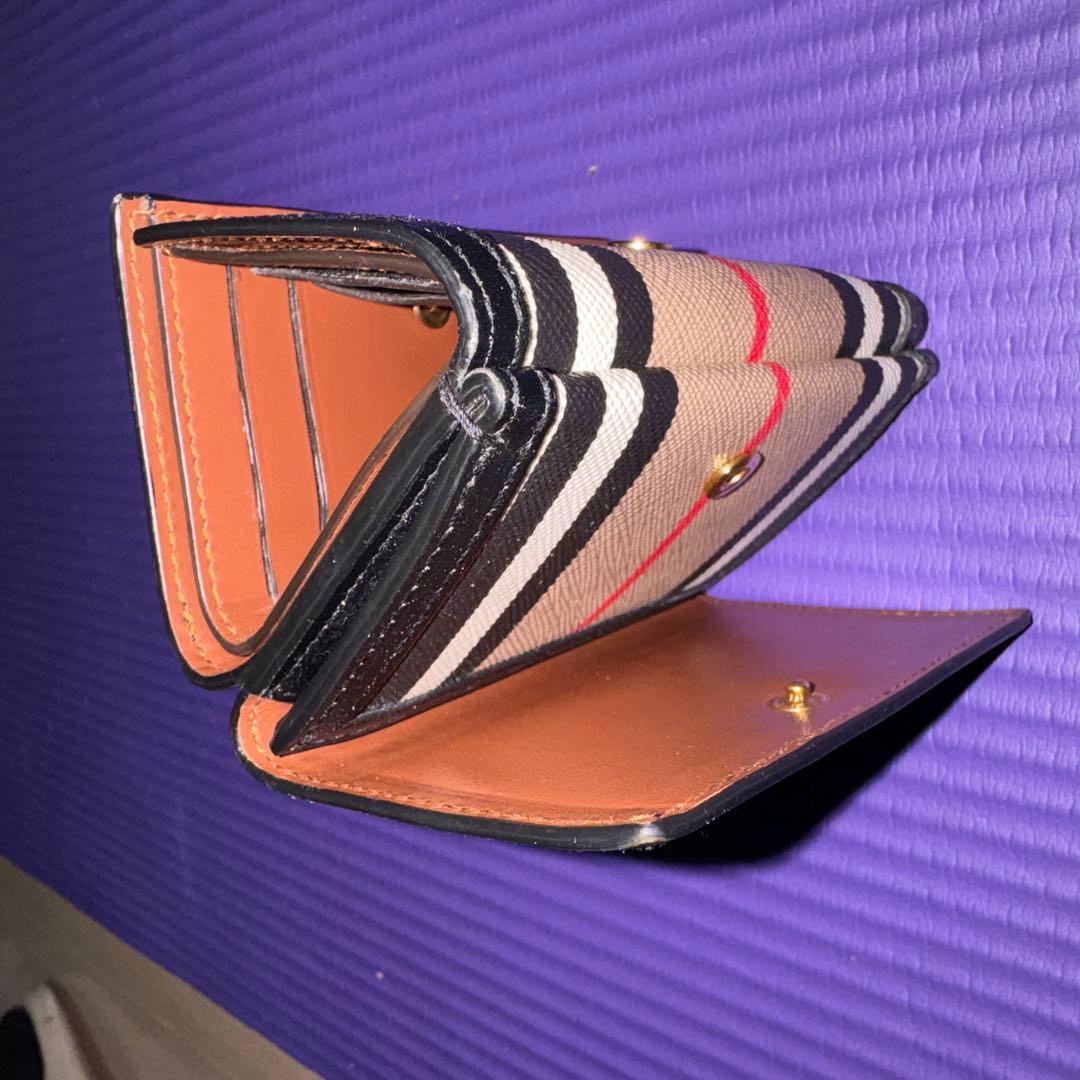 BURBERRY ストライプ 三つ折り財布