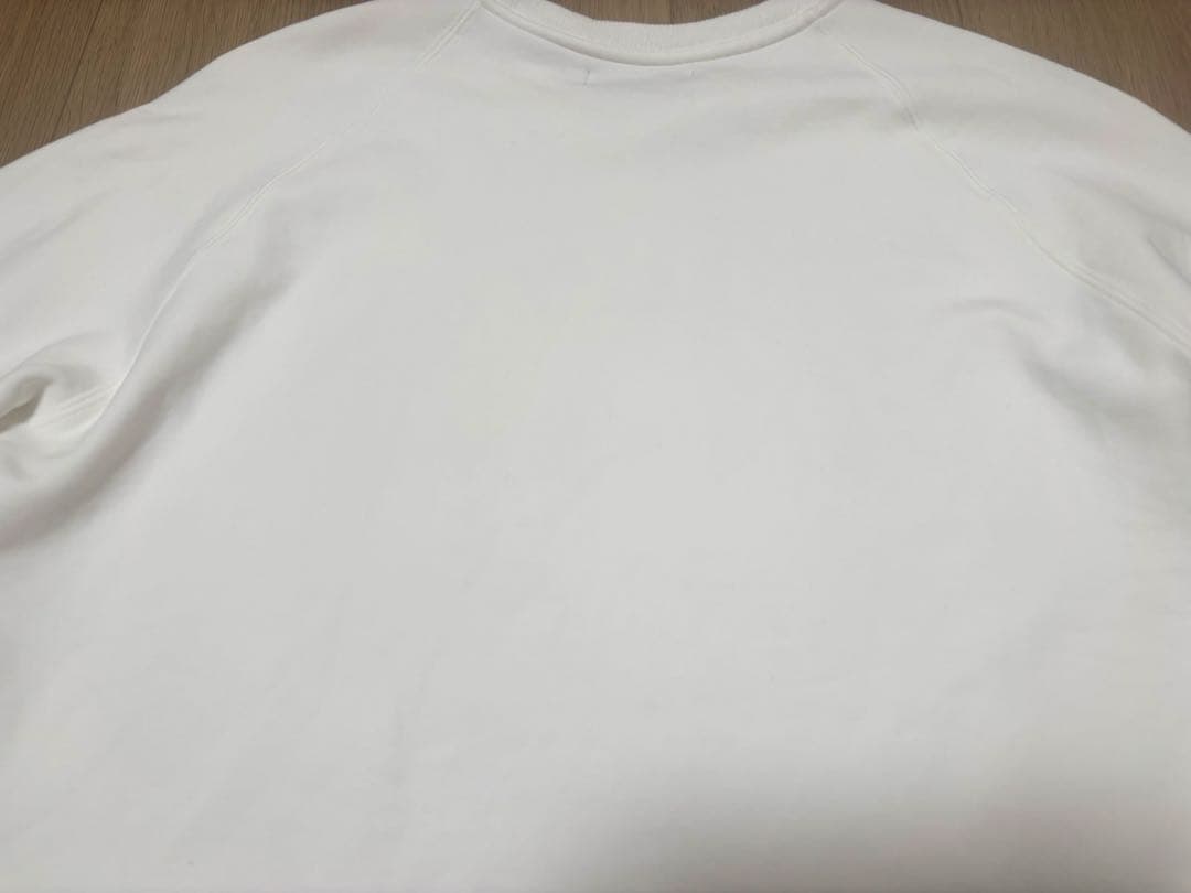 アワーホーム　裏毛素材のクルーネックプルオーバー　オフホワイト