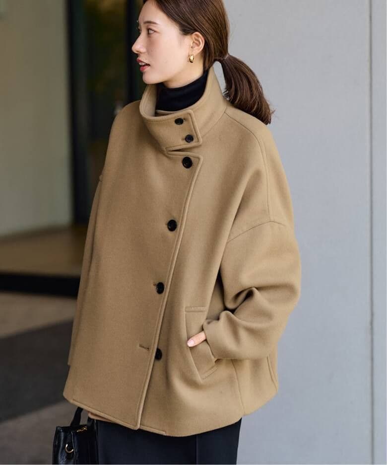 FRAMeWORKメルトンコクーンコート2【美品】キャメル36