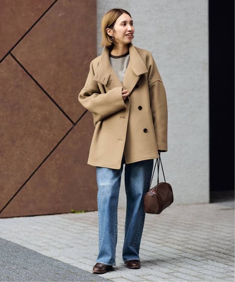 FRAMeWORKメルトンコクーンコート2【美品】キャメル36