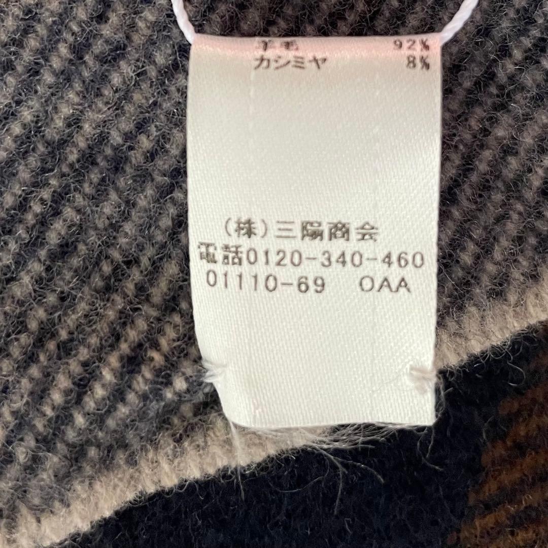 ブルーレーベル　クレストブリッジチェック柄マフラー　カシミア混　新品タグ付き