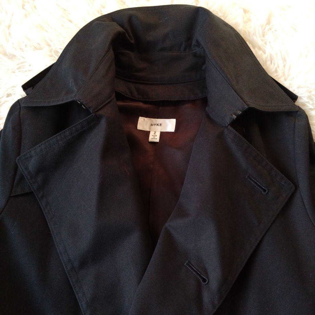 希少・美品✨【HYKE】ハイク 　　　ブラックトレンチコート ライナー付き