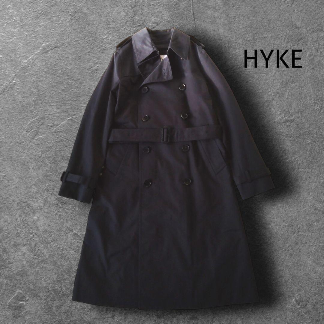 希少・美品✨【HYKE】ハイク 　　　ブラックトレンチコート ライナー付き