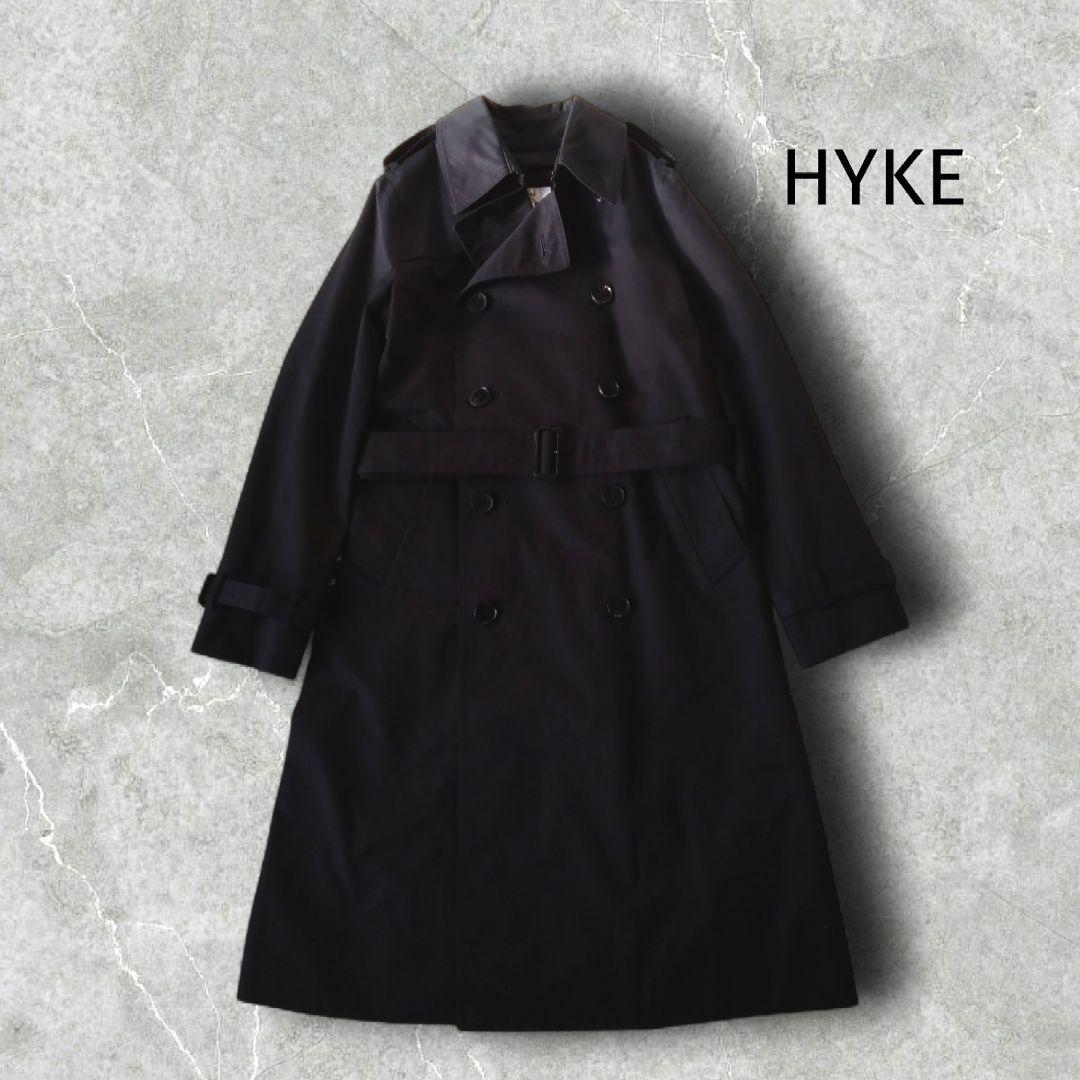 希少・美品✨【HYKE】ハイク 　　　ブラックトレンチコート ライナー付き