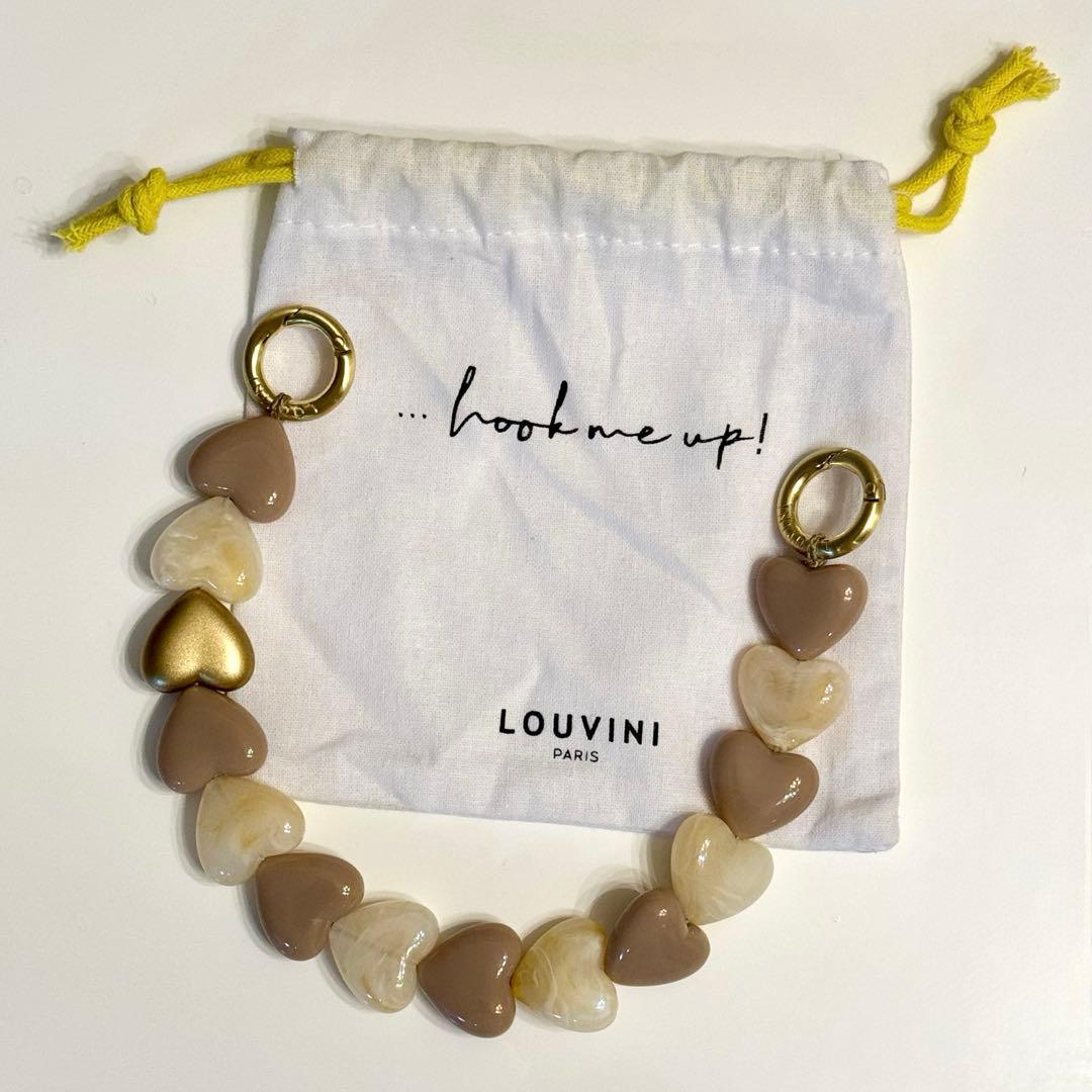 【たむ】ハンドストラップPETIT CUORE　BEIGE-TAUPE