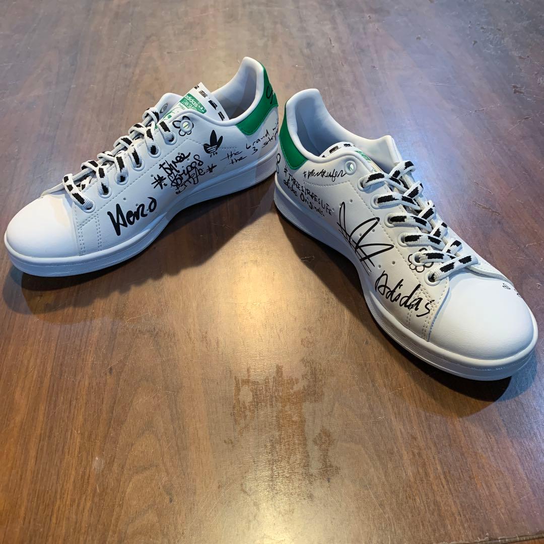 adidas アディダス スタンスミス 落書き風スニーカー24cm 新品未使用