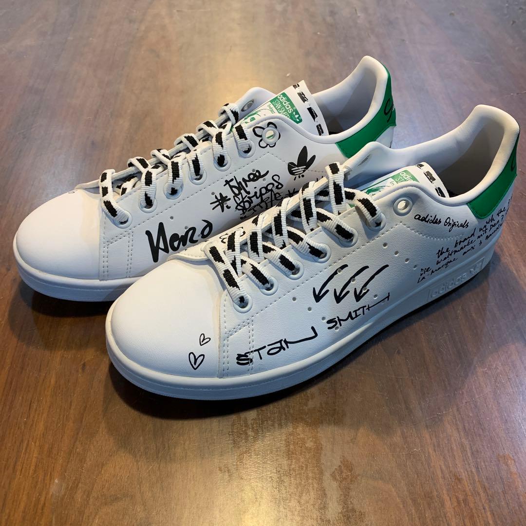 adidas アディダス スタンスミス 落書き風スニーカー24cm 新品未使用