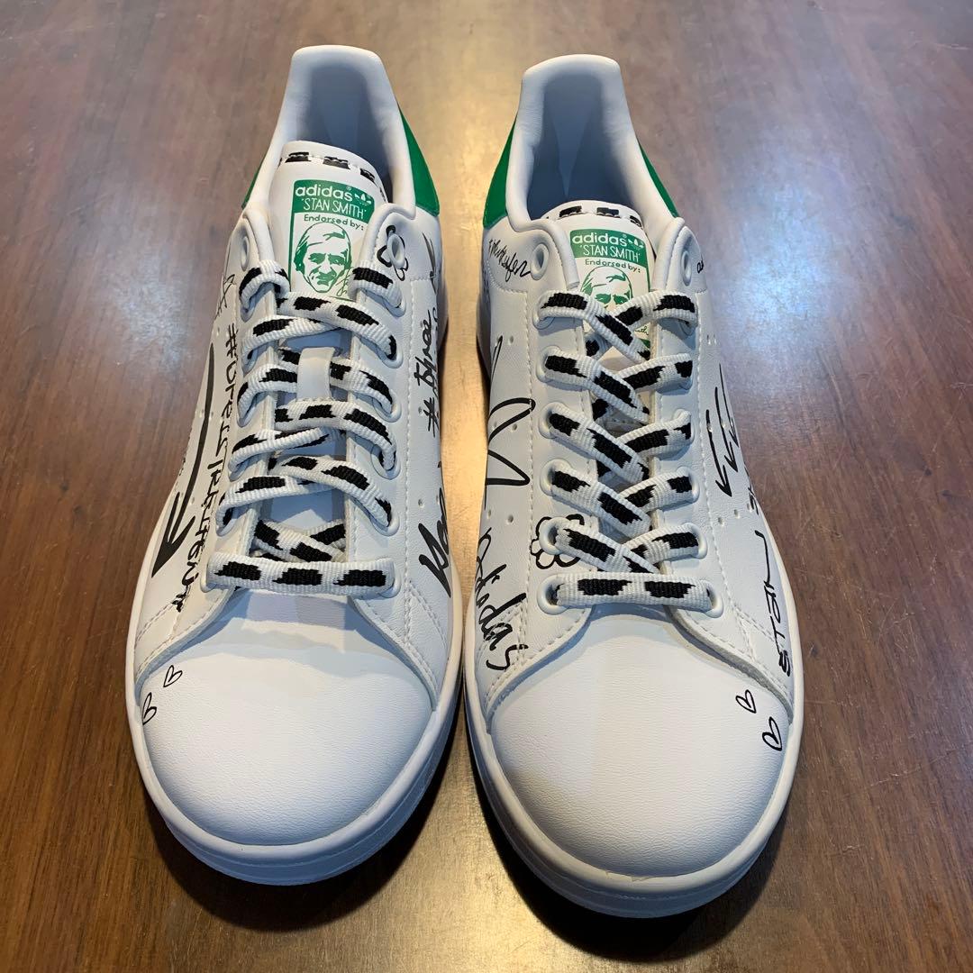 adidas アディダス スタンスミス 落書き風スニーカー24cm 新品未使用